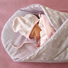 Couverture bébé chaude vieux rose- 100% coton bio - Papayeou