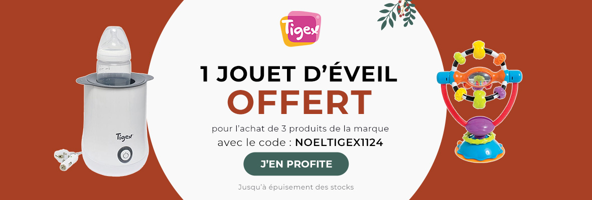 Tigex : 3 produits achetés = 1 jouet d'éveil à ventouse offert