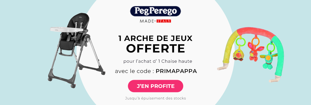 Peg Perego : une chaise haute Prima Pappa = une arche de jeux offerte