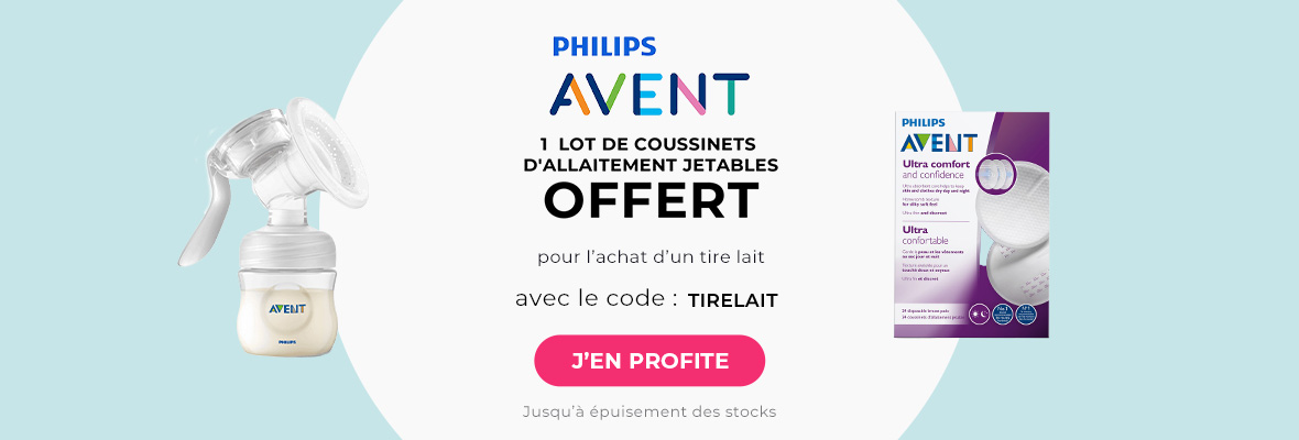 Philips : 1 tire lait acheté = 1 lot 24 coussinets d'allaitement jetables