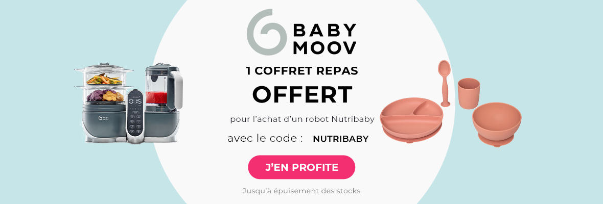 Babymoov : 1 Robot Nutribaby acheté = 1 coffret repas silicone offert (coloris aléatoire)