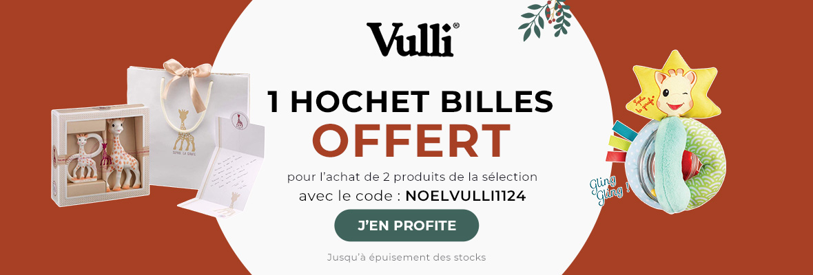 Vulli : Pour l'achat de 2 produits parmi la sélection = 1 hochet billes offert