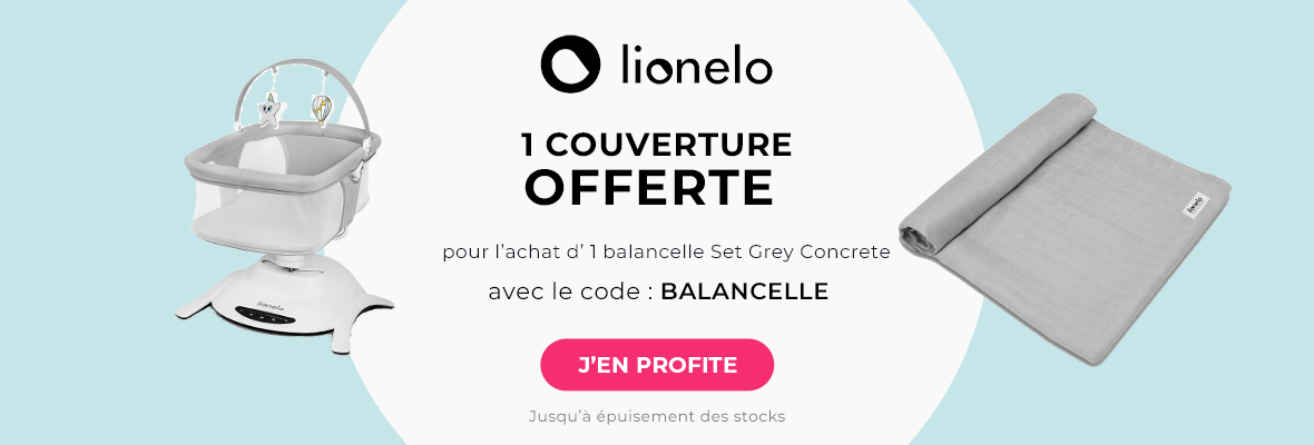 Lionelo : une balancelle Set Grey Concrete = une couverture offerte 