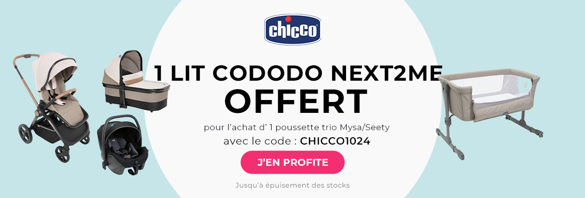 Chicco : 1 trio mysa/Seety = 1 cododo N2M Essential offert