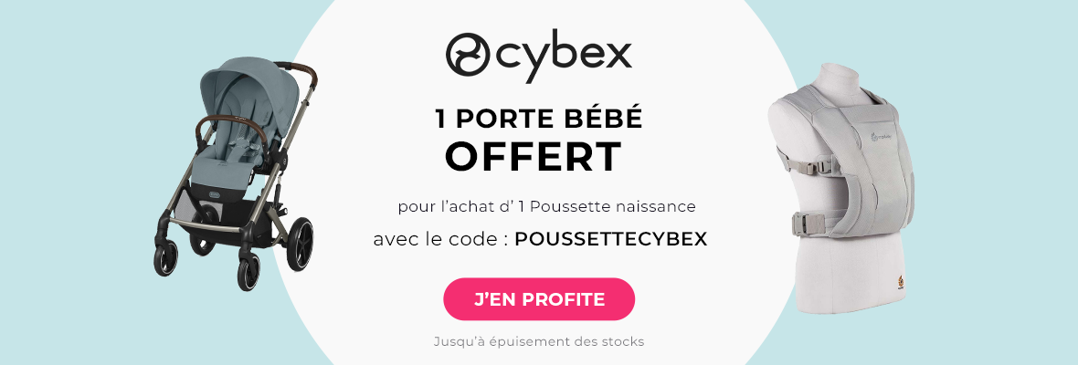 Cybex : une poussette naissance Cybex = un porte bébé embrace offert