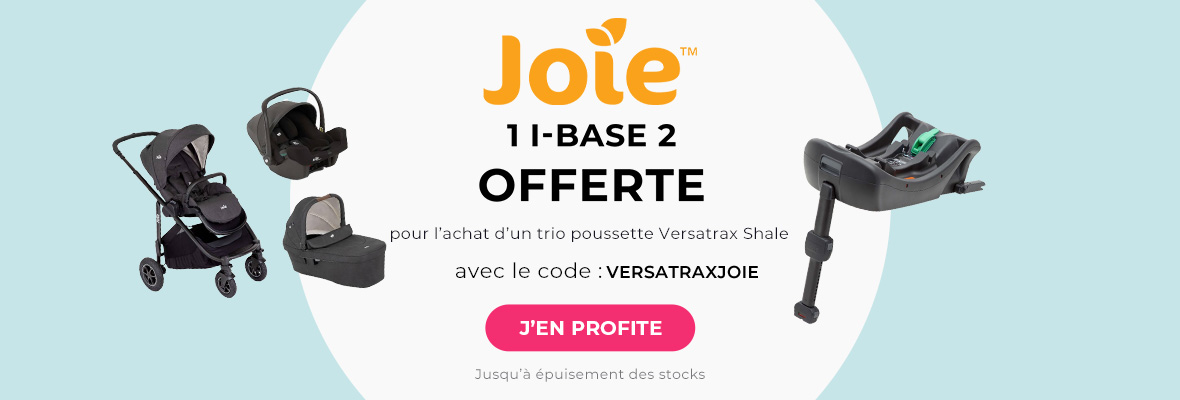 Joie : 1 trio poussette Versatrax Shale = 1 i-base 2 offerte