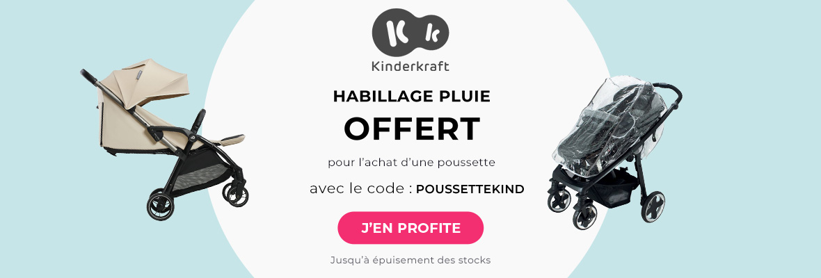 Kinderkraft : 1 poussette = 1 habillage pluie offert