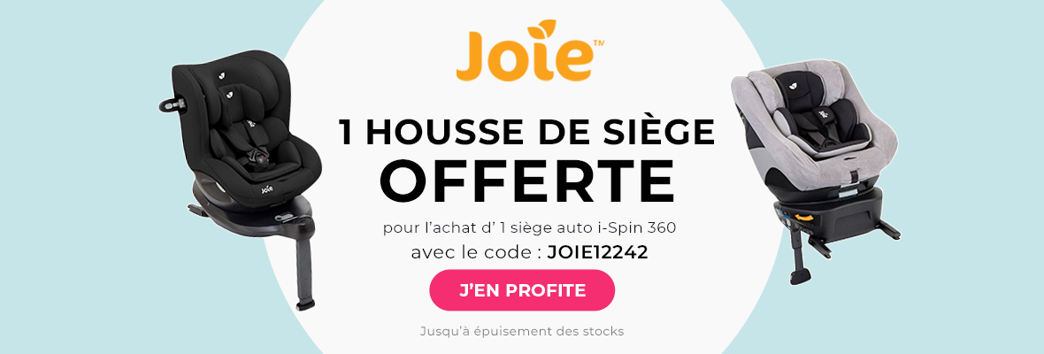 Joie : 1 siège auto i-Spin 360 acheté = 1 housse de siège offerte