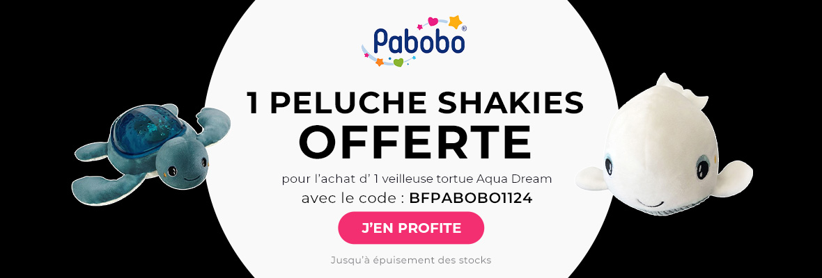 Pabobo : 1 veilleuse Tortue Aqua Dream rechargeable = 1 Shakies baleine offert