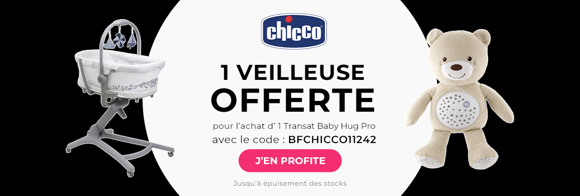 Chicco : 1 transat Baby Hug Pro = 1 veilleuse offerte