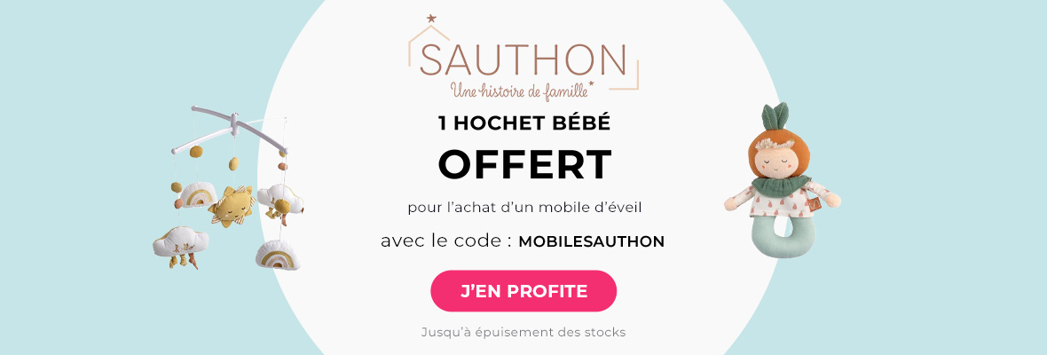 Sauthon : 1 mobile d'éveil acheté = 1 hochet bébé offert