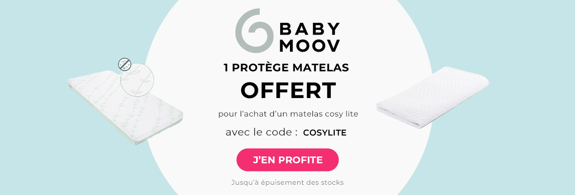 Babymoov : 1 matelas cosy lite acheté = 1 protège matelas absoplus offert