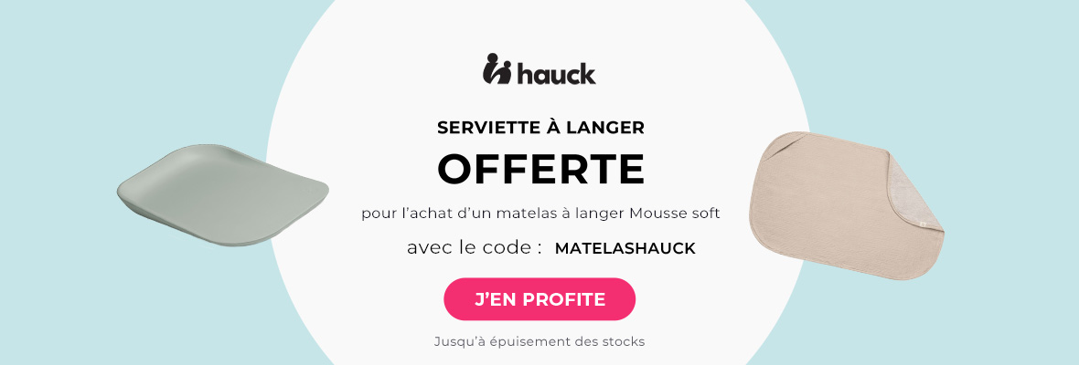 Hauck : 1 Matelas à langer Mousse Soft = 1 serviette à langer offert