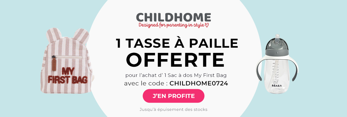 Childhome : un sac my first bag acheté = 1 Tasse paille 300 ml